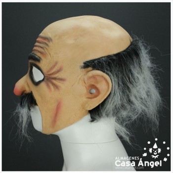 CARETA DE LÁTEX DE VIEJO CON BIGOTES