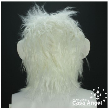 CARETA DE LÁTEX SIMIO BLANCO CON PELO