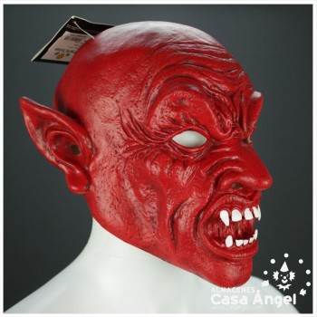 CARETA DE LÁTEX DIABLO ROJO