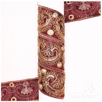 PASAMANERÍA BORDADA ORNAMENTAL FLORAL 5cm