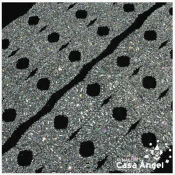 APLICACIÓN PVC COLOR ORO CON PEDRERÍA Y ROCALLA 75cm
