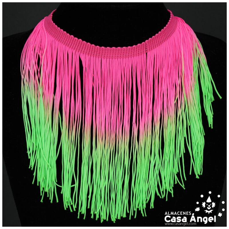 FLECO DE POLIAMIDA DEGRADÉ FUCSIA Y LIMA 15cm