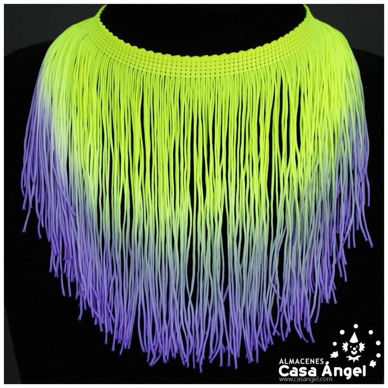 FLECO DE POLIAMIDA DEGRADÉ AMARILLO Y MALVA 15cm
