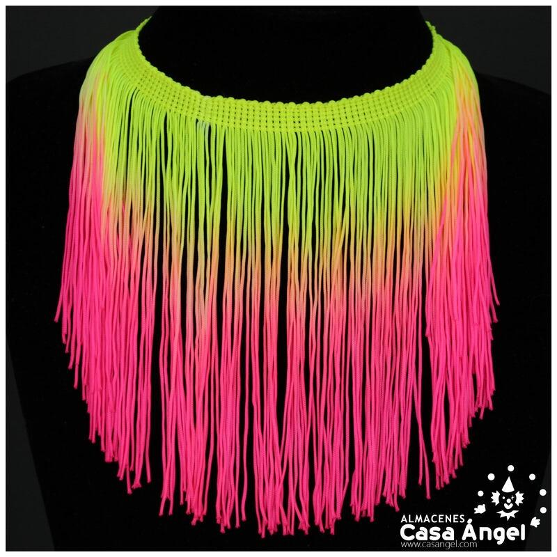 FLECO DE POLIAMIDA DEGRADÉ AMARILLO Y FUCSIA 15cm