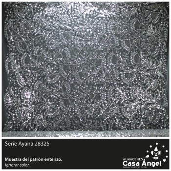 TUL BORDADO AZUL CON LENTEJUELAS Y PEDRERÍA SERIE PULKARI 130cm