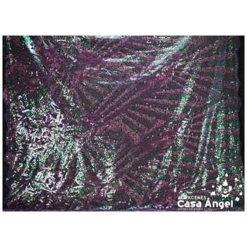 TUL DE LENTEJUELAS PATRÓN ENTERIZO MORADO SERIE MILO 130cm