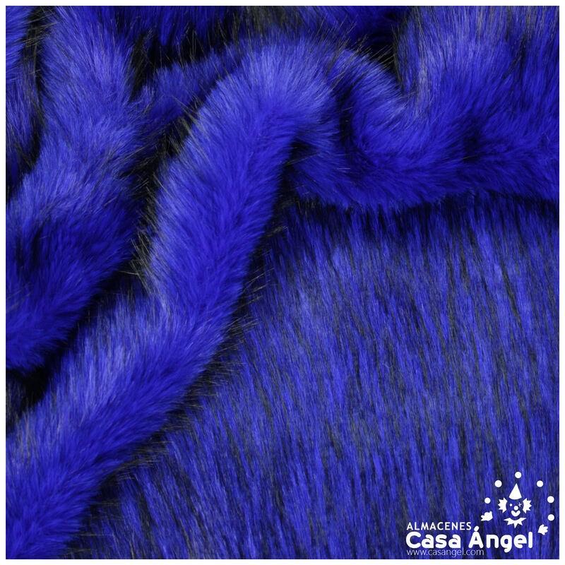 TELA DE PELO AZUL DE PUNTA NEGRA SERIE ASANI 150cm