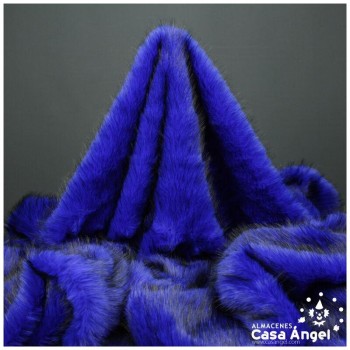 TELA DE PELO AZUL DE PUNTA NEGRA SERIE ASANI 150cm