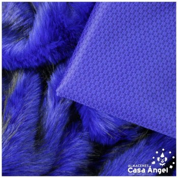 TELA DE PELO AZUL DE PUNTA NEGRA SERIE ASANI 150cm