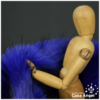 TELA DE PELO AZUL DE PUNTA NEGRA SERIE ASANI 150cm