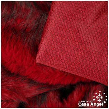 TELA DE PELO ROJO DE PUNTA NEGRA SERIE ASANI 150cm