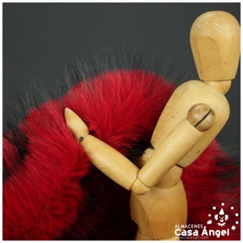TELA DE PELO ROJO DE PUNTA NEGRA SERIE ASANI 150cm
