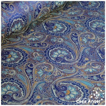BROCADO CACHEMIR AZUL ROYAL SERIE BAZAR 150cm