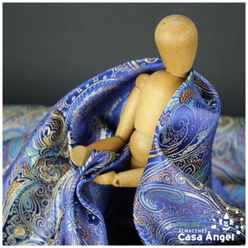 BROCADO CACHEMIR AZUL ROYAL SERIE BAZAR 150cm