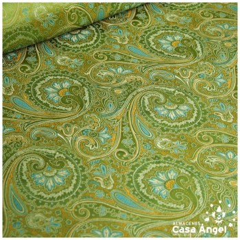 BROCADO CACHEMIR VERDE PISTACHO SERIE BAZAR 150cm