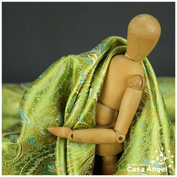 BROCADO CACHEMIR VERDE PISTACHO SERIE BAZAR 150cm