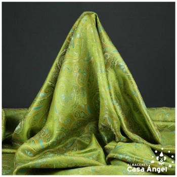BROCADO CACHEMIR VERDE PISTACHO SERIE BAZAR 150cm