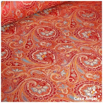 BROCADO CACHEMIR ROJO SERIE BAZAR 150cm
