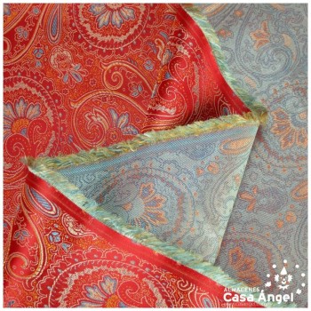 BROCADO CACHEMIR ROJO SERIE BAZAR 150cm