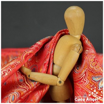 BROCADO CACHEMIR ROJO SERIE BAZAR 150cm