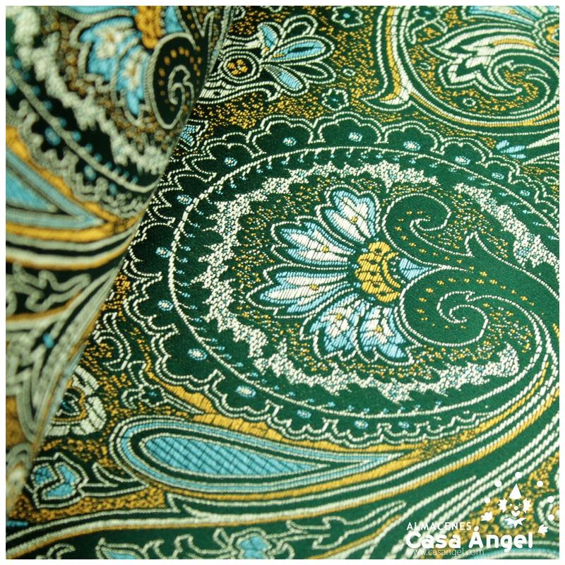 BROCADO CACHEMIR VERDE SERIE BAZAR 150cm