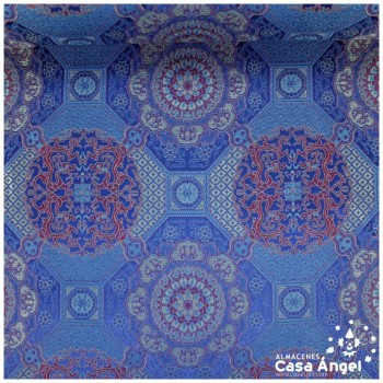 BROCADO JACQUARD AZUL ORIENTAL SERIE TIBET 150cm