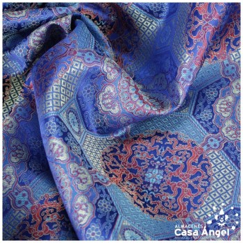 BROCADO JACQUARD AZUL ORIENTAL SERIE TIBET 150cm