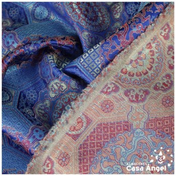 BROCADO JACQUARD AZUL ORIENTAL SERIE TIBET 150cm