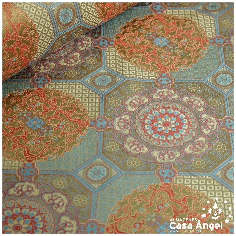 BROCADO JACQUARD BEIGE ORIENTAL SERIE TIBET 150cm