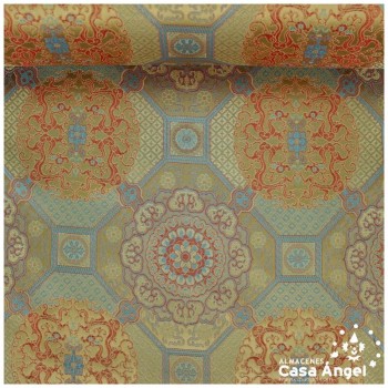 BROCADO JACQUARD BEIGE ORIENTAL SERIE TIBET 150cm