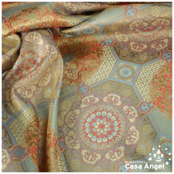 BROCADO JACQUARD BEIGE ORIENTAL SERIE TIBET 150cm