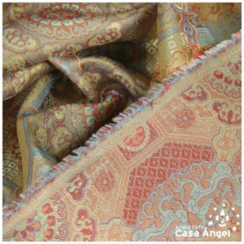 BROCADO JACQUARD BEIGE ORIENTAL SERIE TIBET 150cm