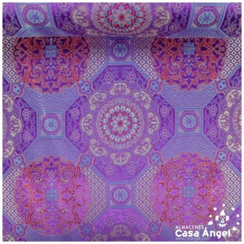 BROCADO JACQUARD MORADO ORIENTAL SERIE TIBET 150cm
