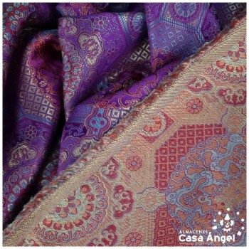 BROCADO JACQUARD MORADO ORIENTAL SERIE TIBET 150cm