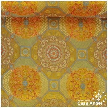 BROCADO JACQUARD DORADO ORIENTAL SERIE TIBET 150cm