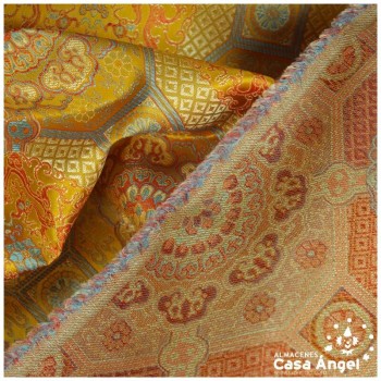BROCADO JACQUARD DORADO ORIENTAL SERIE TIBET 150cm
