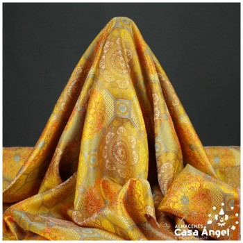 BROCADO JACQUARD DORADO ORIENTAL SERIE TIBET 150cm