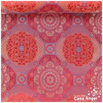 BROCADO JACQUARD ROJO ORIENTAL SERIE TIBET 150cm