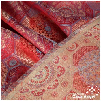 BROCADO JACQUARD ROJO ORIENTAL SERIE TIBET 150cm