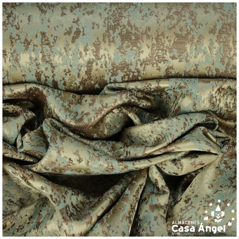 BROCADO VERDE CAZA TEXTURA ABSTRACTA SERIE ZAMBRA 280cm