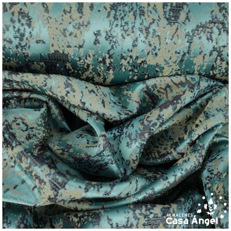 BROCADO TURQUESA TEXTURA ABSTRACTA SERIE ZAMBRA 280cm
