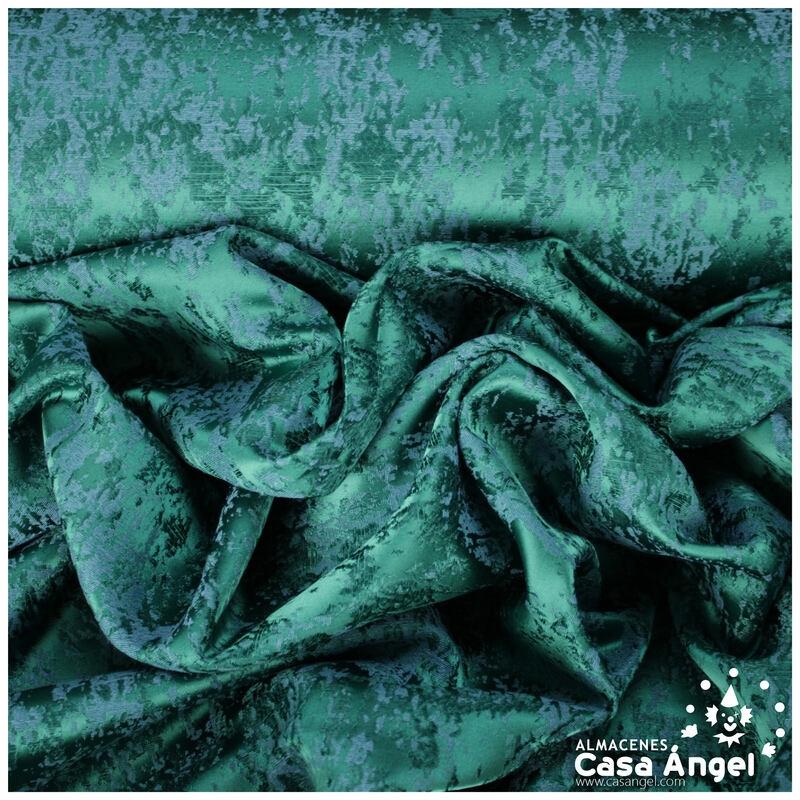 BROCADO VERDE ESMERALDA TEXTURA ABSTRACTA SERIE ZAMBRA 280cm