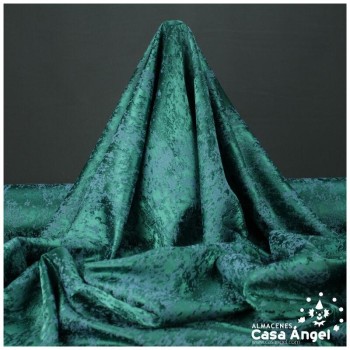 BROCADO VERDE ESMERALDA TEXTURA ABSTRACTA SERIE ZAMBRA 280cm