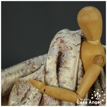 BROCADO BEIGE TEXTURA ABSTRACTA SERIE ZAMBRA 280cm