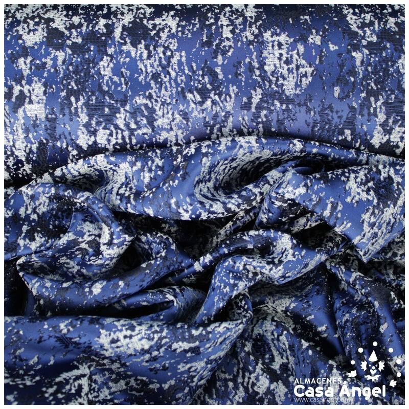 BROCADO AZUL ROYAL TEXTURA ABSTRACTA SERIE ZAMBRA 280cm