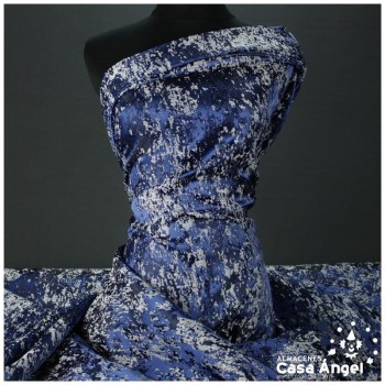 BROCADO AZUL ROYAL TEXTURA ABSTRACTA SERIE ZAMBRA 280cm