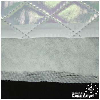 TEJIDO ACOLCHADO EN ROMBOS BLANCO BOREAL SERIE KAVAKA 150cm