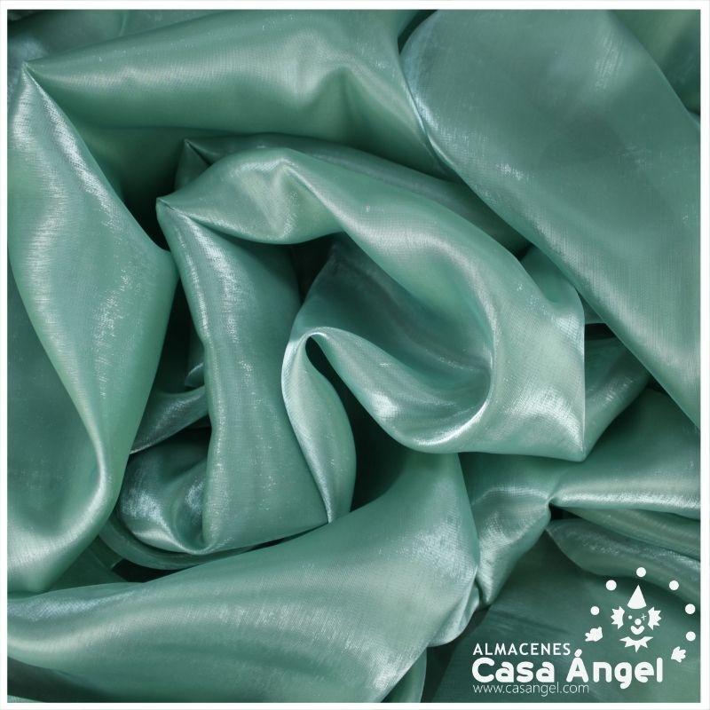 ORGANZA CRISTAL VERDE EMPOLVADO SERIE LUCILLE 150cm