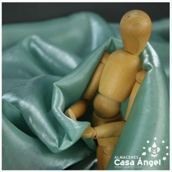 ORGANZA CRISTAL VERDE EMPOLVADO SERIE LUCILLE 150cm