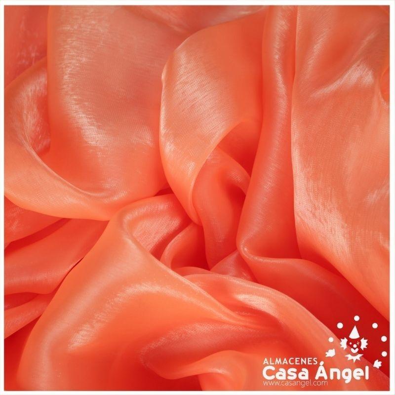 ORGANZA CRISTAL COLOR SALMÓN SERIE LUCILLE 150cm